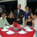 Arqº Valdir, a esposa Beth, os filhos Mario e Robson e as noras Ana Paula e Camila.