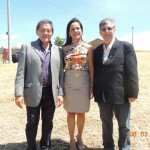 Eng. Francisco Kurimori, Prefeita Silvia Meira e Arq. Valdir Bergamini