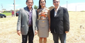 Eng. Francisco Kurimori, Prefeita Silvia Meira e Arq. Valdir Bergamini