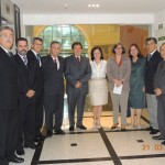 Participantes da Reunião, ao centro Eng. Kurimori, Eng Keiko e a Secretaria Eng.Mônika