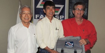 Coordenador da UNO Eng. Koga, Presidente da AEA – Jales Eng. Sergio e Presidente da FAEASP