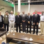 Presidente da FAEASP Arqº Valdir, Conselheiro da FAEASP Arqº Gildo, Coordenador da UNARO Arqº Dalton, Presidente da AETEC Arqº Baraúna e convidados da festiva