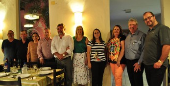 Presidente da FAEASP Arqº Valdir Bergamini e participantes do jantar de Taquaritinga