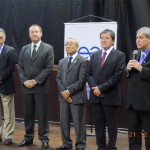 Prefeito Gabriel, Engº Joel, Engº Pedro Katayama, Engº Kurimori e Arqº Valdir Bergamini