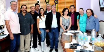 Participantes da reunião no Gabinete da Prefeita