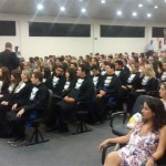 Formandos, parentes e amigos presentes na Solenidade