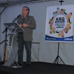 Arqº Valdir Bergamini na palestra realizada na UNIFEOB