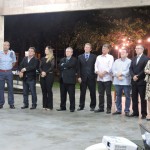 Dispositivo de Honra do Evento, entre eles o Presidente da FAEASP e Vice-Presidente do CAU/SP, Arqº Valdir Bergamini