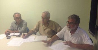 Arqº José Roberto Pereira Antunes,Engº Ângelo Garrucho Duran, Engº Luiz Moretti.