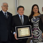 Presidente da Câmara Municipal, o Presidente do Crea-SP, a Prefeita Silvia Meira e o Vice-Prefeito Eng. Agr. João Paulo Rodrigues