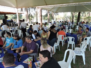 Churrasco de confraternização após o torneio da UNACEN